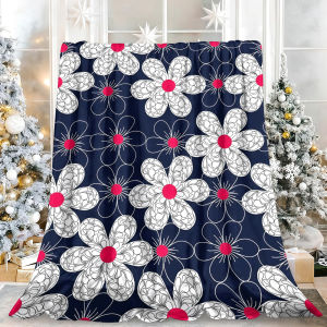 Beast Kingdom | Chăn Lông Cừu Giáng Sinh Bằng Vải Sợi Nhỏ Hình Mèo Dễ Thương - Chống Phai Màu 100% Polyester Lông Cừu San Hô Phong Cách Hiện Đại Cho Mọi Mùa