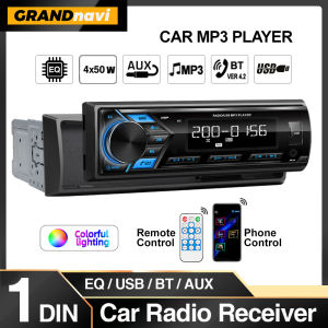 Car MP3 Player Detachable Panel 1din USB FM Radio Tuner with LED Segment Displays AUX Input USB Bluetooth Phone/Remote control