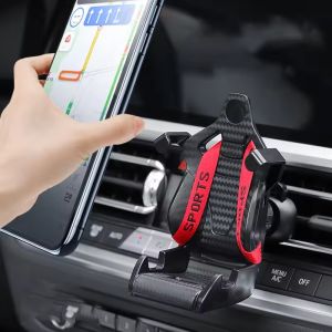 For Recaro Racing Design Seat Phone Holder Universal Air Vent Stable Shock Resistant Car Navigation Holder Decoration