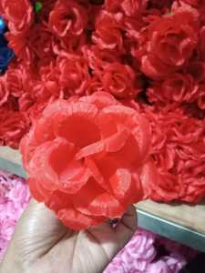 Kuntum Bunga Rose & Tangkai Bunga Dekorasi