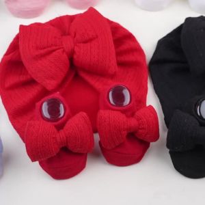 3Pcs/Set Newborn Baby Hairband Socks Set Infant Turban Hat Soft Cotton Elastic Toddler Girls Boys Cap Anti Slip Socks