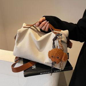 Casual Large Capacity Canvas Bag Womens 2025 New Fashion Simple Handbag Commuter Single Shoulder Slant Cross Pillow Bag