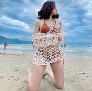 Sét 3 món đồ bơi nữ ren hàng Quảng Châu Cao Cấp đi bơi biển sang chảnh áo tắm Bikini SG