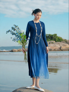 Warm Comfortable Wool Silk Blended Dress