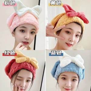 New Thickened Hair Drying Cap Women Super Absorbent Quick Dry Bath Cap Cute Short Long Hair Shampoo Head Towel
