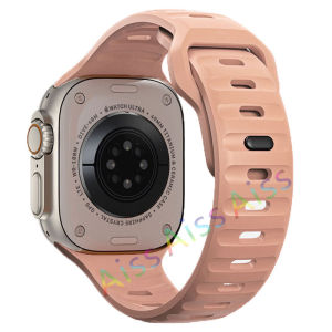 Waterproof Strap For Apple Watch Ultra 2 Band 49mm 44mm 45mm 42mm 41 40mm Orange Silicone Bracelet Correa iwatch 8 7 6 SE 5 4 3