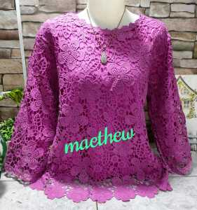 Atasan blouse wanita formal brokat import
