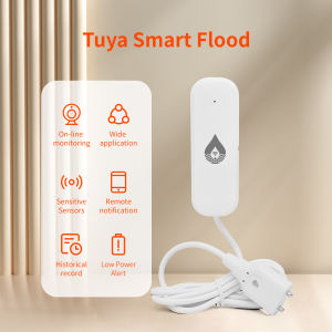 YFK Tuya WiFi Water Leakage Sensor Flood Water Leakage Alarm Smart Home Automation Residential Security Protection Smart Life