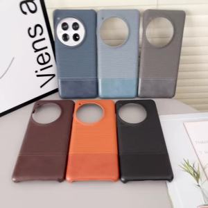 Business Splice Leather Nylon Fabric Case For Oneplus 15 13 13R 12 12R 11 11R Ace6 Ace5 Ace2 Ace3 Pro Borderless Cooling Cover