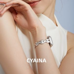 CHENGYAN | Feminine Geometric Metal Watch Band for Apple Watch