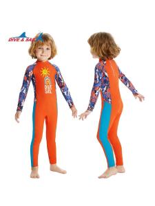 Childrens Wetsuit One-Piece Long Sleeve Surfing Swimming Suits Outdoor Quick Dry Surfing Scuba Diving Mother Swimsuit