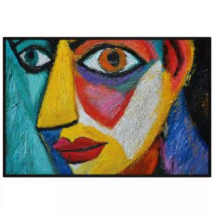 Tranh sáp dầu tranh trừu tượng chân dung. Tranh treo tường dán tường canvas trang trí. CGI-1949