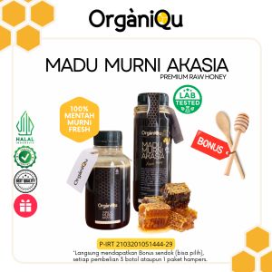 ORGANIQU Madu Murni Akasia 170gr madu kesehatan madu premium madu asli ORGANIQU