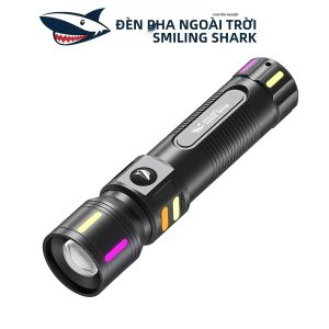 SMILING SHARK | Cá Mập Cười M60 Đèn Pin LED 10000LM Siêu Sáng Di Động USB Sạc Đèn Pin Ánh Sáng Cho Đi Bộ Đường Dài Ngoài Trời Chống Nước SD5246