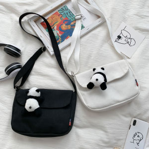 กระเป๋าสะพายผ้าแคนวาสสด Small ผู้หญิง กระเป๋าสะพายข้าง สไตล์เกาหลี Leisure นักเรียน กระเป๋า ซิป Buckle Pure Color Square Bag