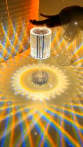 Lampu Meja Lampu Hias Kristal LED 3 Mode Cahaya Dan 16 Warna Touch Button / Layar Sentuh Bahan Akrilik Desain Mewah - TOKO SINAR AUDIO