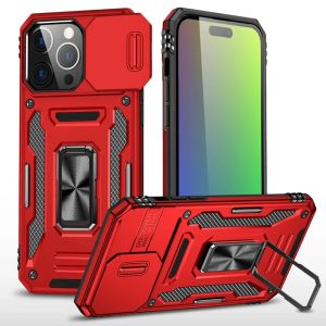 For iPhone 15 14 13 12 11 Pro XS Max Mini XR X 7 8 Plus Phone Case with Metal Ring Kickstand Holder Rugged Cover