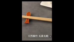 OHHDEER  10 Pairs Penyepit Makan Bambu Corak / Natural Bamboo Chopsticks Set Marble Non-Slip Durable