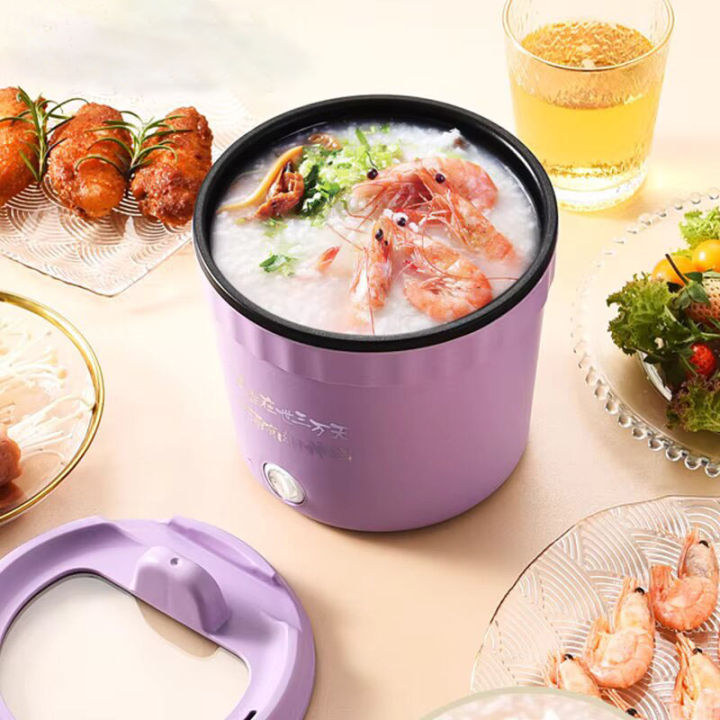 Mini Electric Cooking Pot - Rapid Heating For Noodles, Soup, Hot Pot, Porridge - Auto Shut-Off & Non-Stick