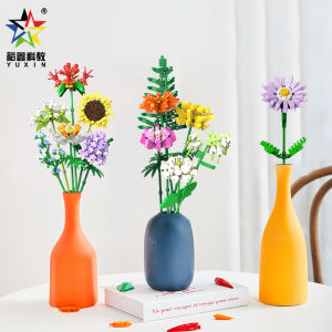 Đồ Chơi Khối Xây Dựng Hoa Bó Hoa Nhỏ Cho Bé Gái Đồ Chơi Lắp Ráp Phổ Biến Xuyên Biên Giới Đồ Trang Trí Đồ Chơi Cho Bé Gái