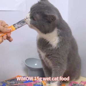 15gx5 Wimow Cat Treat Pet Essential Cats/Kitten Snack Food 100% Chicken