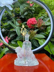 Tượng Ngài Địa Tạng Bồ Tát cao 10cm cưỡi đế thính trang trí thờ tự nhỏ ô tôphòng khách bàn làm việc decor Phật Giáo