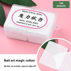 Nail Tattoo Special Magic Clean Cotton Sheet Disposable Lint-Free Nail Remover Easy to Remove Wipe off Grafting Eyelashes