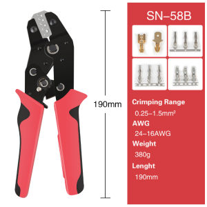 Crimping Tool Set Pressed Pliers Electrician Tools Electrical Terminals Clamp Electronics Press Connector Hand Jaws SN-58B 2549