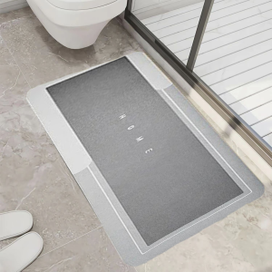 VIKAMA Simple Alphabet Diatomite Kitchen Bathroom Entryway Absorbent Wipeable Washable Dirt Resistant Carpet