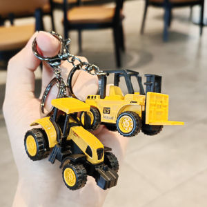 สร้อยกุญแจรถขุดดินขนาดเล็กสุดน่ารัก เครื่องประดับแฟชั่นสำหรับเด็กและเยาวชน เครื่องประดับกระเป๋าสะพายข้างแบบน่ารัก ของขวัญที่สร้างสรรค์