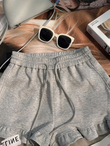BINKAFENNY | Gray High Waist Wide Leg Casual Shorts Women Summer 2025 New Korean Style Versatile Sporty Beach Hot Pants Pocket Commute Style