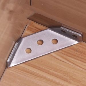10-20pcs Stainless Steel Angle Corner Brackets Universal Furniture Corner Connector Brace Joint Fastener Bedframe Cabinet Drawer