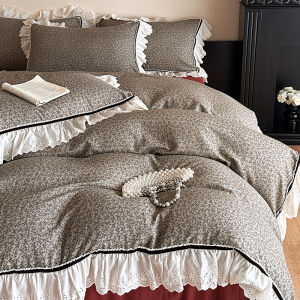 Kiss Dear | French Vintage Style 100% Cotton Double-layered Bed Sheet Set