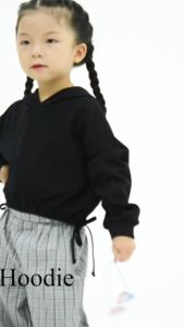 BIGGIEKIDS Hoodie Crop Basic Serut Polos Anak Perempuan Umur 2-12 Tahun Gaya Korea