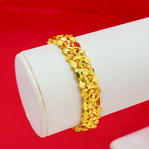 สร้อยข้อมือทอง ลายเลสแบน ความยาว 6.6 นิ้ว ตามแบบ เสริมบารมี ใส่ออกงานได้ ชุบทองติดทน สวยเป๊ะไม่โป๊ะ