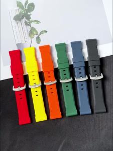 18mm 20mm 22mm 24mm Sport Silicone Watchband Black Green Watch Straps Wristband Men Women Pin Clasp Bracelet Universal Soft Belt