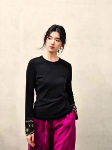 JK&JS | Áo Thun Tay Dài Phong Cách Hiện Đại Trung Quốc Ôm Body