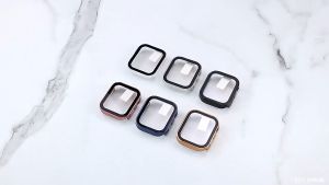 Hard Case For Apple Watch Series 1 2 3 4 5 6 7 8 9 10 SE Ultra 2 Full Protective Tempered Glass Cover TD8303 38 40 41 42 44 45 46 49mm Shockproof Pelindung Layar iWatch