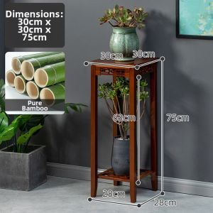 Indoor Wooden Portable Plant Stand