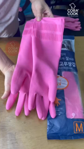 Găng tay cao su tự nhiên Hàn Quốc có móc Size M