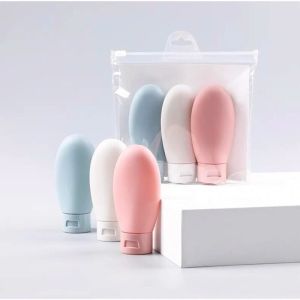 Combo 3 lọ chiết mỹ phẩm du lịch silicon thân dẻo dễ bóp cao cấp chống rò rỉ