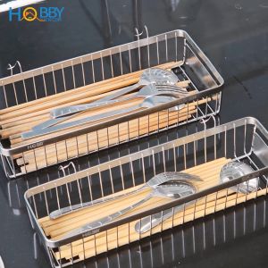 Khay đựng đũa muỗng có 2 móc treo inox 304 Hobby Home Decor KM Khay Chén Kệ Bếp Chống Rỉ Khay Bếp Size Nhỏ Và Lớn - Lazada