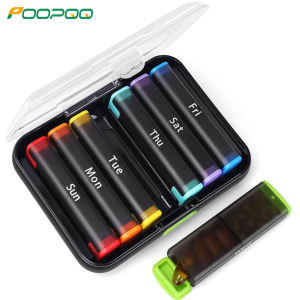1pc Weekly Pill Organizer 2 Times A Day Pills Box 7 Day for Easy Filling AM PM Pill Case for Vitamins Medication Supplements