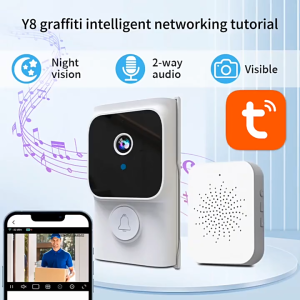 Tuya Smart WiFi Doorbell Singapore - Wireless 720P HD IR Night Vision Free 30-Day Cloud HDB Ready