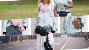 TINYAT Women Shoulder Fanny Packs Phone Money Cash Light Sports Mini Belt Bags Colors Zipper Fashion Waist Packs Men Travel