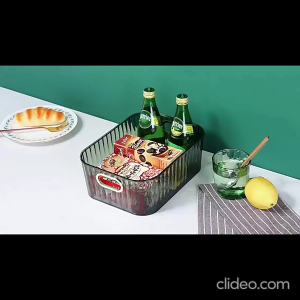 KOTAK PENYIMPANAN BOX SERBAGUNA WADAH TRASPARAN ORGANIZER KULKAS MAKE UP AKRILIK PAMELA STORAGE BOX