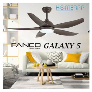 FANCO Galaxy-5 ceiling fan DC Motor tri colour LED light 24W remote control
