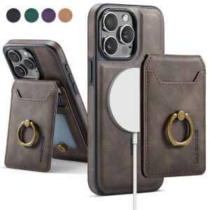 Compatible Magsafe 2 in 1 Detachable iPhone 16 Pro Max Wallet Case with Ring Stand Card Holder Women Men PU Leather RFID Blocking Flip Kickstand Credit Slots Leather Case for iPhone 1616 Plus15 Pro Max15 Plus14 Pro Max13 Pro12
