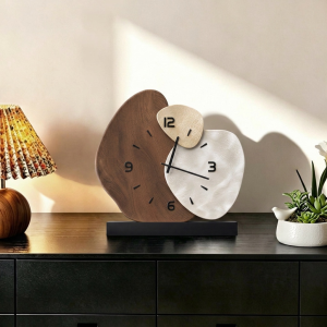 HAIMASHENGKANG | Vintage Good Fortune Decorative Clock Silent Living Room Ornament