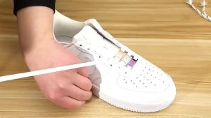 2PCS/Pair New Shoelaces Metal Buckle Sneakers Shoelace Decorations Shoe Charms Sports Metal Kits Shoes Accessories Luxurious